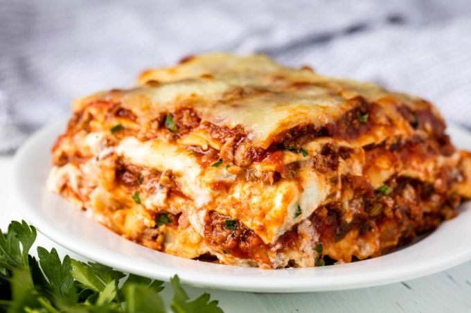 creamy lasagna with ricotta