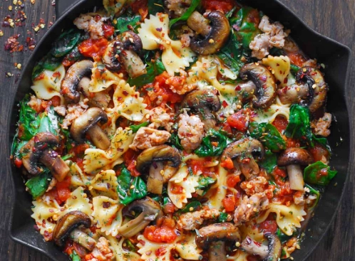 healthy sausage pasta