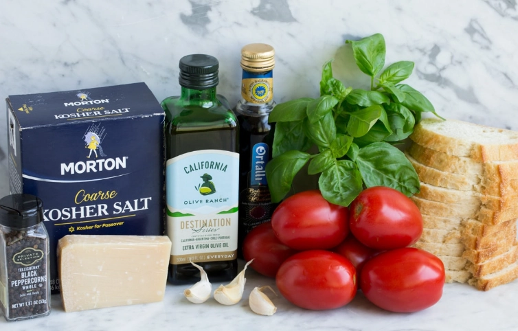 What are the ingredients for bruschetta?