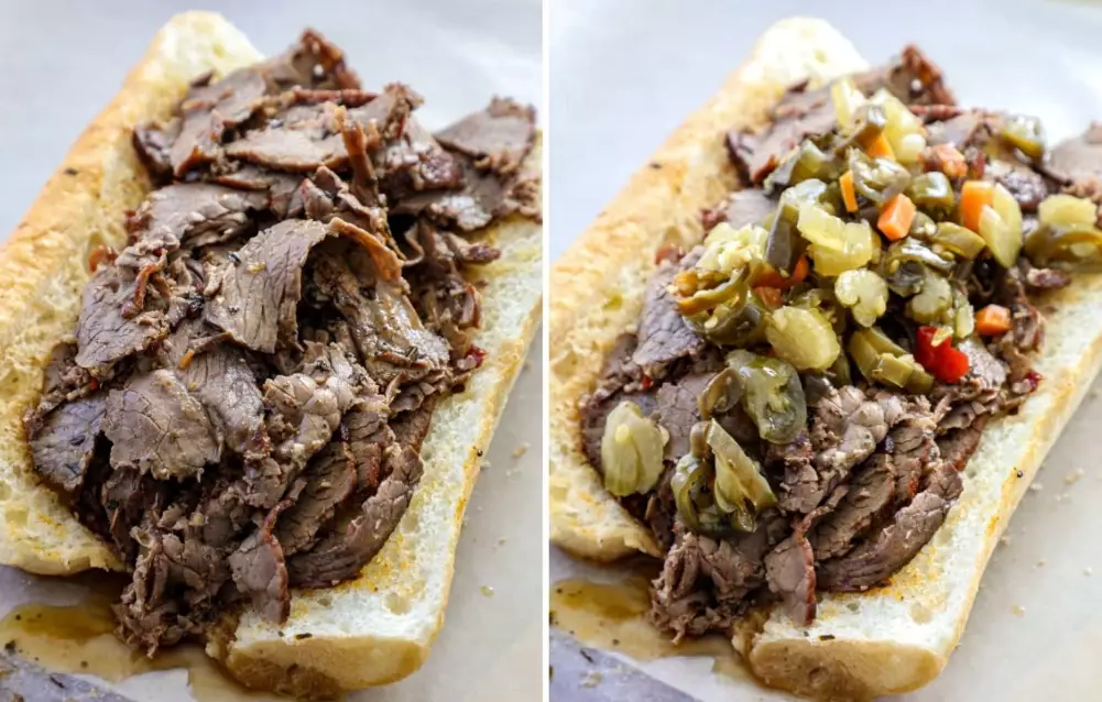 slow cooked Italian beef