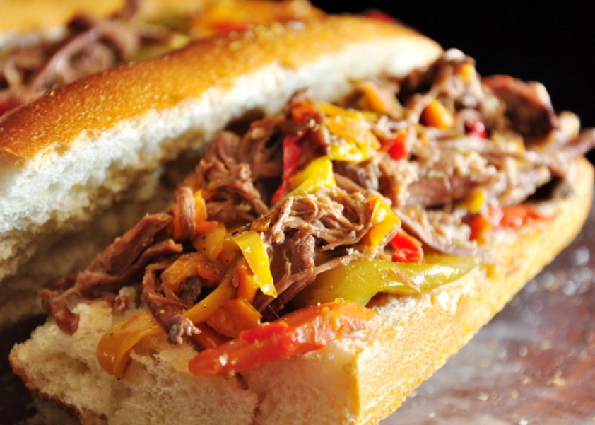 Italian beef sandwich