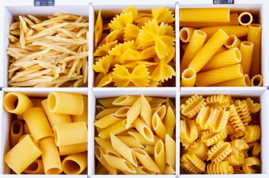 pasta shapes and sauces