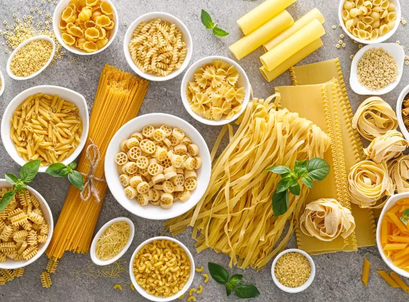 pasta shapes and sauces